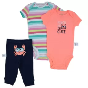 3 Pc Layette Set - Crab