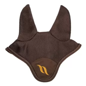 BACK ON TRACK AIRFLOW HORSE BONNET - BROWN