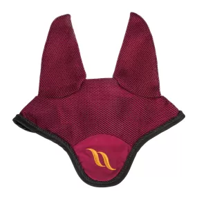 BACK ON TRACK AIRFLOW HORSE BONNET - BURGUNDY