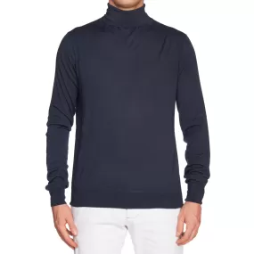 BERLUTI Paris Blue Wool Turtleneck Sweater EU R50 US M