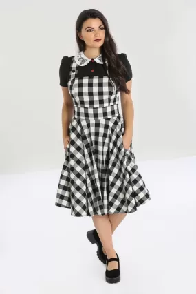 Black & White Gingham Pinafore Dress