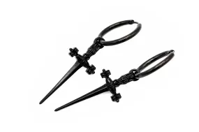 Black Dagger Hoops