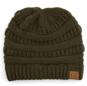 C.C Ribbed Kit Solid Color Beanie