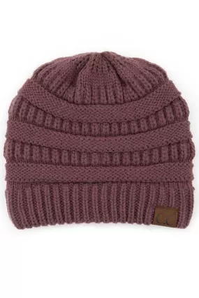 C.C Ribbed Kit Solid Color Beanie