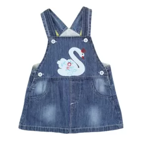 Chambray Dungaree Skirt - Swan