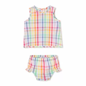 Classic Prep Poppy Dress & Bloomer - Rainbow