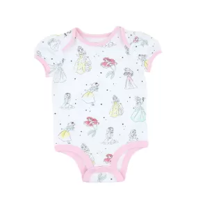 Disney Cotton Graphic Print Half Sleeves Romper - Disney Princess