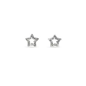 Ear Sense Earring CH139 Crystal Open Star Stud Earrings