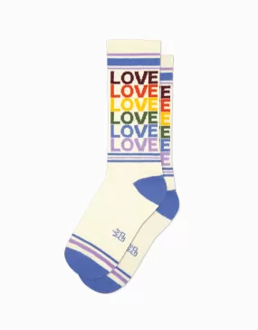 Love Vintage Rainbow Gym Socks