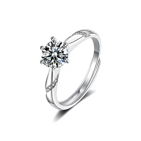 Minimalist Proposal Moissanite Ring