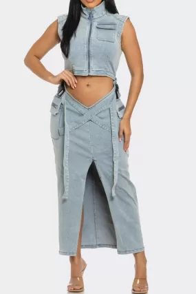 Modern Edge Denim Co-ord Set