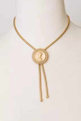 Oak & Ivy - Waterproof Bolo Necklace With Coin Pendant