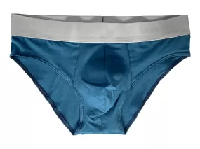 Organic Cotton Jersey Brief in Teal Blue