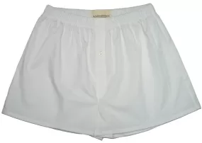 Organic Cotton Poplin Boxer in White