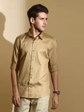 QUITE KHAKHI SEMI CASUAL SHIRT